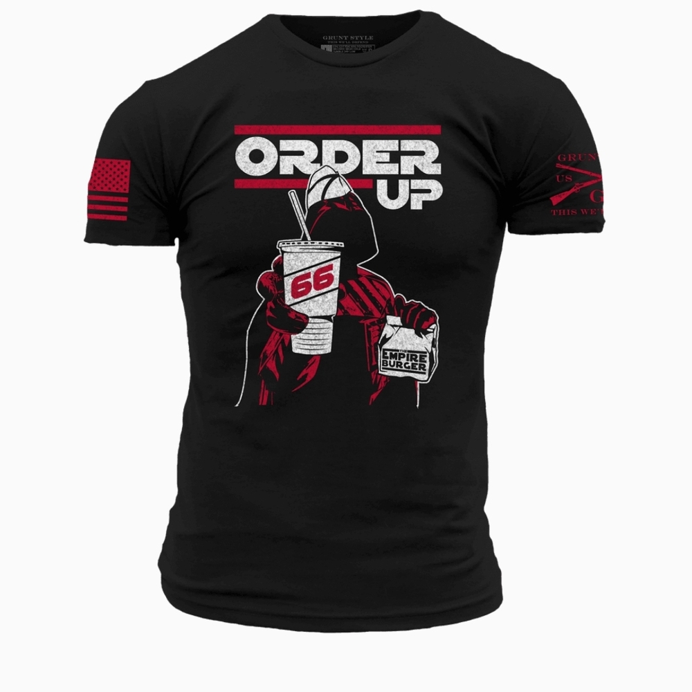 Grunt Style Black and Red Graphic Tee Short Sleeve